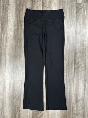 CAbi Black Back Zip Stretch Flare Trouser Pants - 10